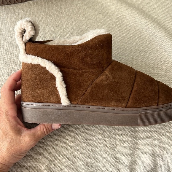Neiman Marcus Inuikki Brand NEW suede shearling waterproof  Winter Boots cozy❄️🥶 - Picture 1 of 6